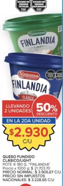 Finlandia - QUESO FUNDIDO CLASICO/LIGHT