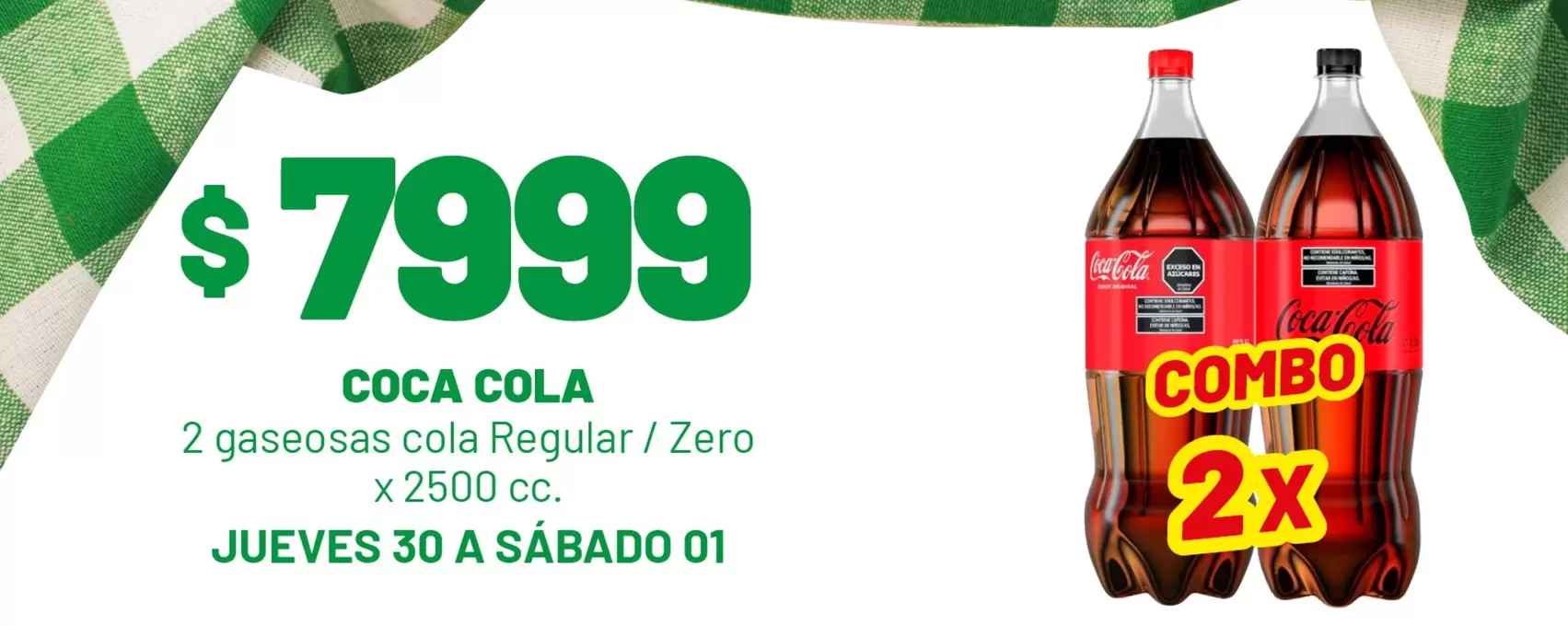 Coca cola - 2 gaseosas cola Regular / Zero
