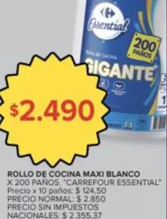 Gigante - ROLLO DE COCINA MAXI BLANCO