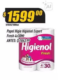 Higienol - Papel Higienico Export Fresh
