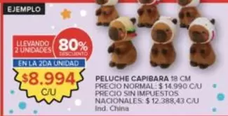 PELUCHE CAPIBARA 18 CM
