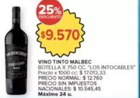 los intocables - VINO TINTO MALBEC