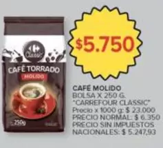 X$ - CAFÉ TORRADO MOLIDO