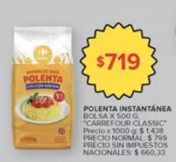 Carrefour - POLENTA INSTANTÁNEA