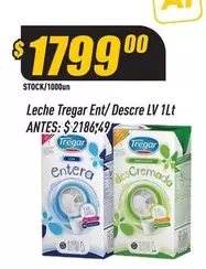 Tregar - Leche Entera/Descremada LV 1Lt