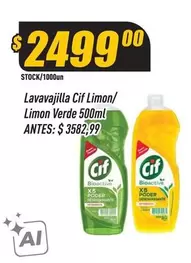 Cif - Lavavajilla Limon/ Limon Verde