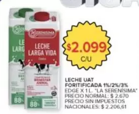 La Serenísima - LECHE LARGA VIDA