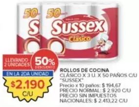 Sussex - ROLLOS DE COCINA