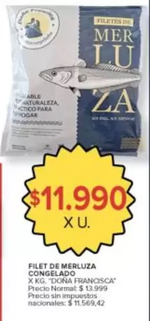 X$ - FILET DE MERLUZA CONGELADO