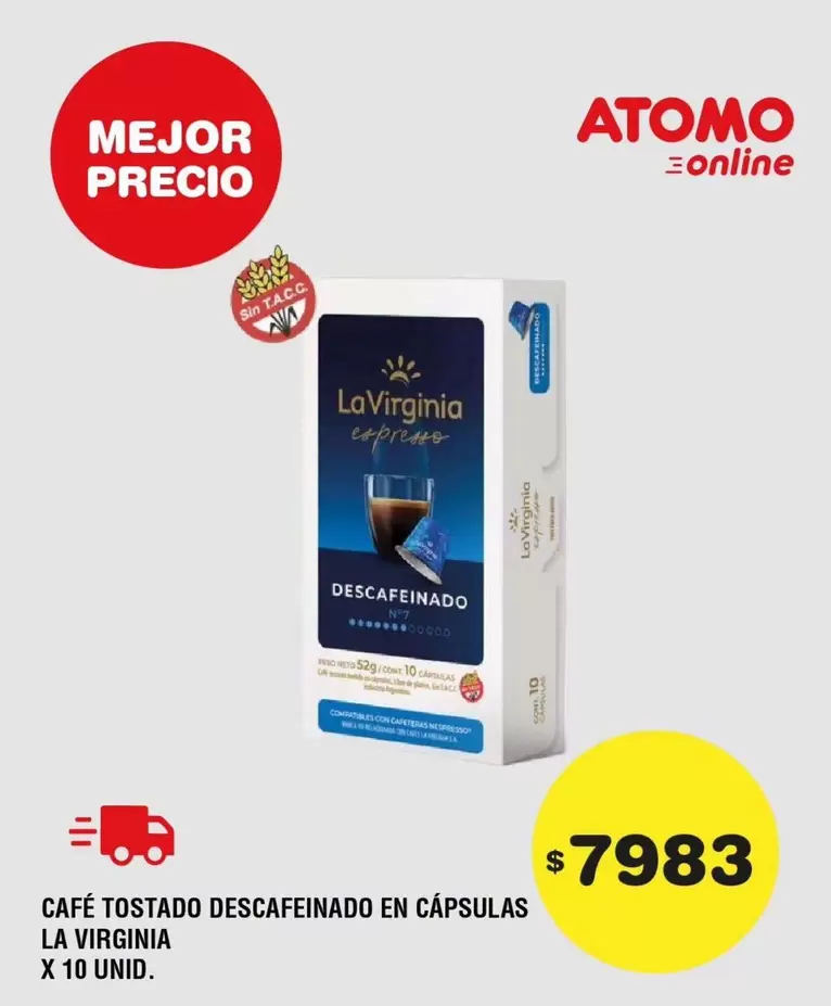 La Virginia - CAFÉ TOSTADO DESCAFEINADO EN CÁPSULAS