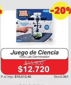 Juego de Ciencia Kids Lab Germinador