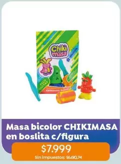 Masa bicolor en bolsita c/figura