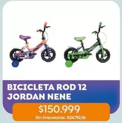 BICICLETA ROD 12 JORDAN NENE