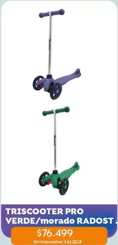 Pro - TRISCOOTER PRO VERDE/morado