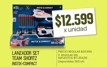 X$ - LANZADOR SET TEAM SHORTZ INSTIX-COMPACT