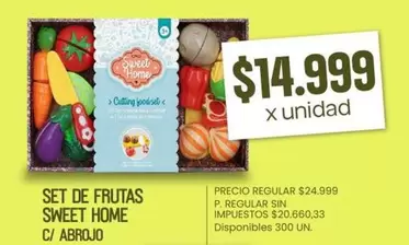 Sweet - SET DE FRUTAS