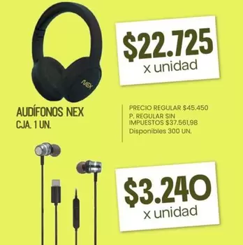 Nex - AUDÍFONOS