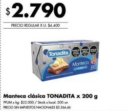 Tonadita - Manteca clásica