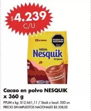 Nesquik - Cacao en polvo