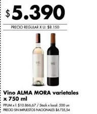 Alma Mora - Vino ALMA MORA varietales