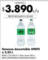 Sprite - Gaseosa descartable