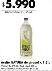 Natura - Aceite de girasol