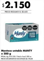 Manty - Manteca untable