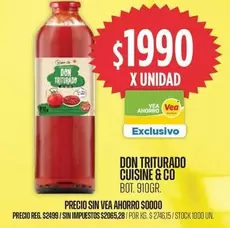 X$ - DON TRITURADO CUISINE & CO BOT.