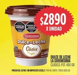 La Serenísima - Dulce de Leche Clásico