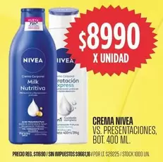Nivea - Crema Corporal Milk Nutritiva