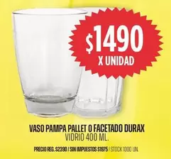 Durax - VASO PAMPA PALLET O FACETADO