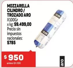 Aro - MOZZARELLA CILINDRO / TROZADO