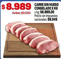 X$ - CARNE SIN HUESO CONGELADO X KG