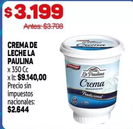 La paulina - CREMA DE LECHE