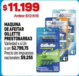 Gillette - MAQUINA DE AFEITAR PRESTOBARBA3