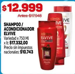 Elvive - SHAMPOO / ACONDICIONADOR