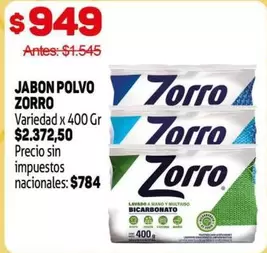 Zorro - JABON POLVO