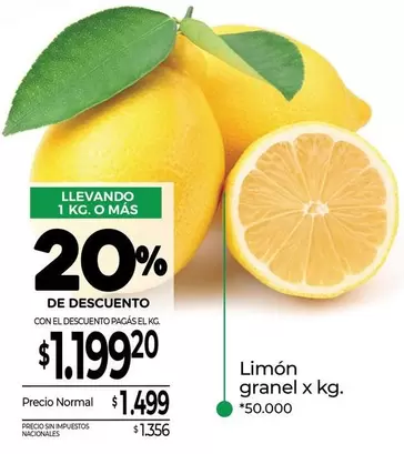 X$ - Limón granel