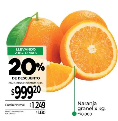 X$ - Naranja granel