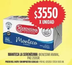 La Serenísima - Manteca Clásica