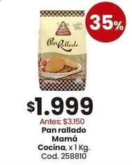 X$ - Pan rallado Cocina, x 1 Kg. Cod. 258810