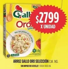 Gallo Oro - ARROZ GALLO ORO SELECCIÓN