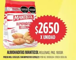 Mantecol - Almohaditas Rellenas