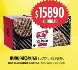Paty - Hamburguesas de carne