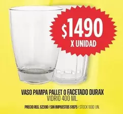 Durax - VASO PAMPA PALLET O FACETADO