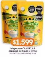 cañuelas - Mayonesa con jugo de limón x 500 g