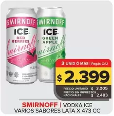 Smirnoff - Vodka Ice