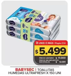Babysec - Toallitas Humedas Ultrafresh