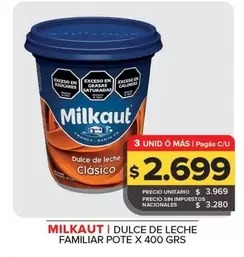 Milkaut - Dulce De Leche Clásico Familiar