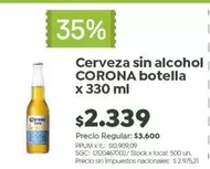 Corona - Cerveza sin alcohol botella